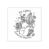 Schattige botanische vos, bibliotheek Ex Libris Rubberstempel (Afrduk)