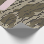 Schattige Bottomland Camo Esthetisch Roze Lint Cadeaupapier (Hoek)