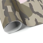 Schattige Bottomland Camo Esthetisch Roze Lint Cadeaupapier (Rol Hoek)