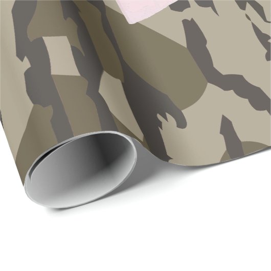 Schattige Bottomland Camo Esthetisch Roze Lint Cadeaupapier (Rol Hoek)