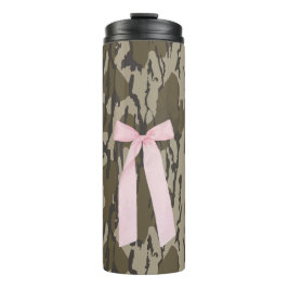 Schattige Bottomland Camo Esthetisch Roze Lint Thermosbeker