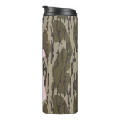 Schattige Bottomland Camo Esthetisch Roze Lint Thermosbeker (Geroteerd rechts)