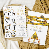 Schattige Bouw Baby Jongen Shower met een Dump Tru Kaart