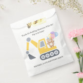 Schattige bouwthema verjaardagsfeest bedankzakje (Gezegeld)