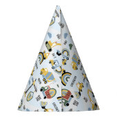 Schattige bouwthema verjaardagsfeest feesthoedjes (Achterkant)