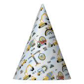 Schattige bouwthema verjaardagsfeest feesthoedjes (Links)