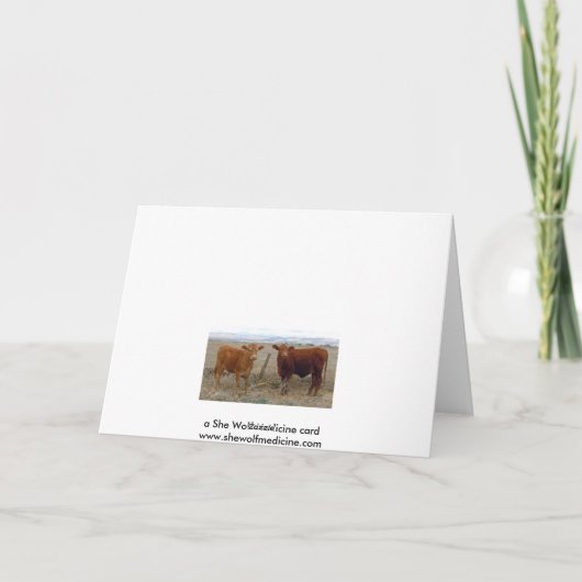 Schattige Bovine Jubileum gefeliciteerd Kaart (Achterkant)