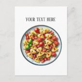 Schattige Bow stropdas pasta Tekst toevoegen Briefkaart (Voorkant)