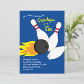 Schattige Bowling Kids Verjaardagsfeestje Sport Kaart (Staand voorkant)