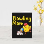 Schattige Bowling Moeder Grappige Bowler Bowl Game Kaart (Gele Bloem)