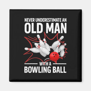 Schattige Bowling Vrouwen Mannen Opa Bowler Team B Magneet