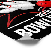 Schattige Bowling Vrouwen Mannen Opa Bowler Team B Poster (Hoek)