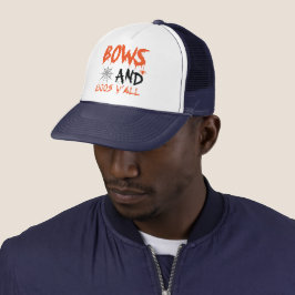 Schattige Bows Boos Y'all Halloween Trucker Pet