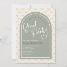 Schattige Bows Sage Green Graduation Party