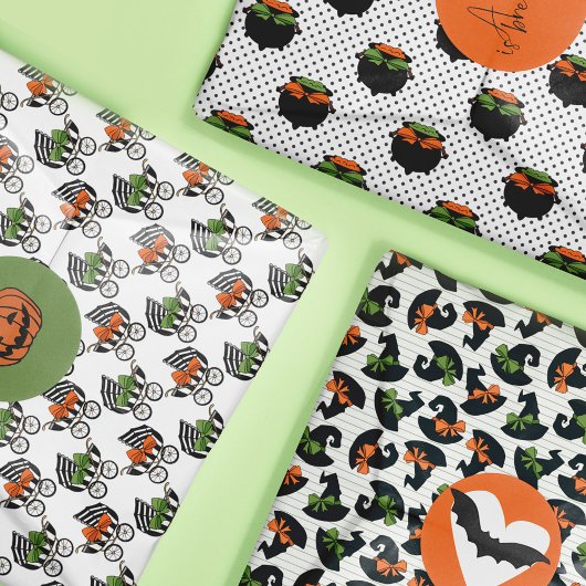 Schattige Bows Witchy Halloween Baby shower Patter Inpakpapier Vel
