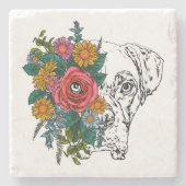 Schattige Boxer Dog-Onderzetters Stenen Onderzetter (Voorkant)