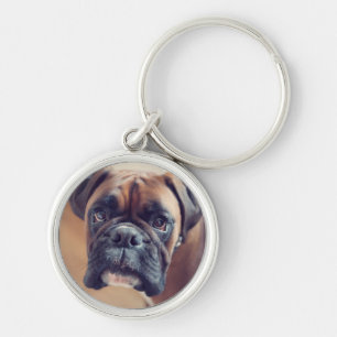 Schattige Boxer Dog Sleutelhanger