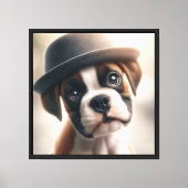 Schattige Boxer Hond Canvas Afdruk (Voorkant)