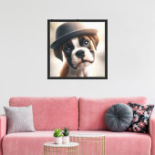 Schattige Boxer Hond Canvas Afdruk (Insitu (Woonkamer))