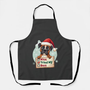 Schattige Boxer hond Honden Kerst Leuk Mijn Best G Schort