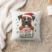 Schattige Boxer hond Kerstmis Leuk Doe mijn Best Kussen (Deken)