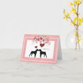 Schattige Boxer Hond Valentijn Kaart (Gele Bloem)