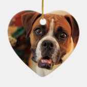 Schattige Boxer Keramisch Ornament (Achterkant)