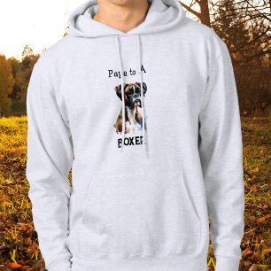 Schattige Boxer Papa Bruin Personaliseer Hoodie
