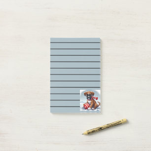 Schattige Boxer Puppy in het besneeuwde landschap Post-it® Notes