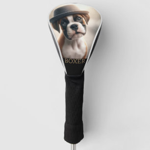 Schattige Boxer Puppy – Stijlvolle Honden Kunst Golfheadcover