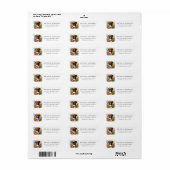 Schattige Boxer Puppy Wildflower Retouradres Label (Full Sheet)