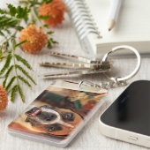 Schattige Boxer Sleutelhanger (Voorkant Rechts)