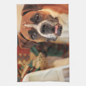 Schattige Boxer Theedoek (Verticaal)
