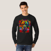 Schattige Boxerhond Bloemen T-shirt (Voorkant volledig)