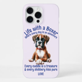 Schattige Boxerhond Leven iPhone 16 Pro Max Hoesje