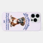 Schattige Boxerhond Leven iPhone Hoesje (Achterkant horizontaal)