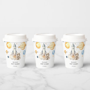 Schattige Boy Astronaut Space Baby shower Papieren Bekers