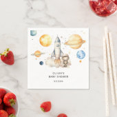 Schattige Boy Astronaut Space Baby shower Servet (Insitu)