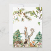 Schattige Boy Baby Shower Uitnodigingen (Achterkant)