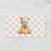 Schattige Boy Beer met Ballonnen Luier Raffle Informatiekaartje (Achterkant)