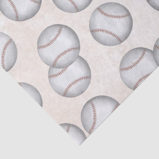 Schattige Boy Birthday Baseball Pattern Tissuepapier (Detail)