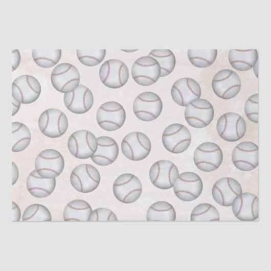 Schattige Boy Birthday Baseball Pattern Tissuepapier (Voorkant)