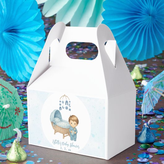 Schattige Boy Blue Nursery Baby shower Bedankdoosjes