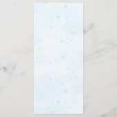 Schattige Boy Blue Nursery Baby shower Party Menu (Achterkant)