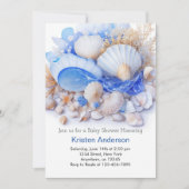 Schattige Boy Blue Onder het Zeeen Baby shower Kaart (Voorkant)