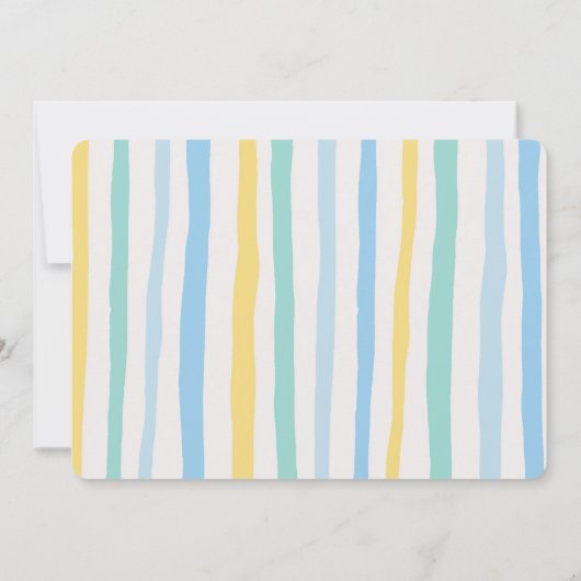 Schattige Boy Bunny 1st Birthday Foto Kaart (Achterkant)