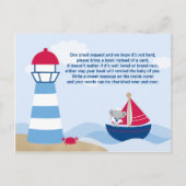 Schattige Boy Elephant Sailor baby shower Boekkaar Uitnodiging Briefkaart (Voorkant)
