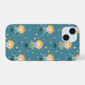 Schattige Boy en Stars Pattern iPhone 15 Case (Achterkant horizontaal)