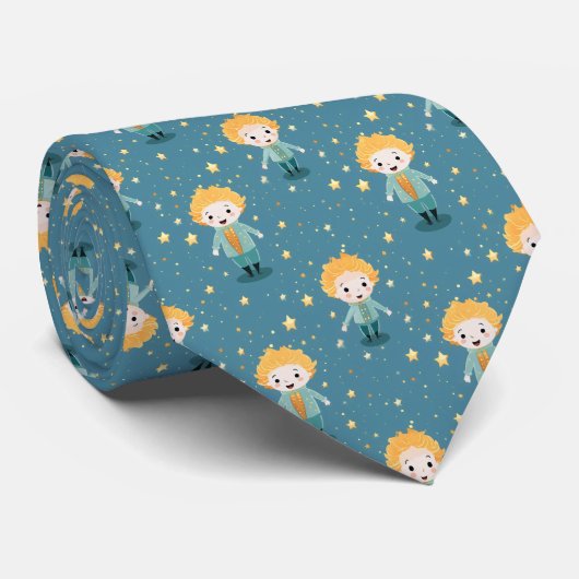 Schattige Boy en Stars Pattern Stropdas (Opgerold)