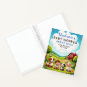 Schattige Boy Farm Animals Baby shower Gastboek Notitieboek (Binnen)